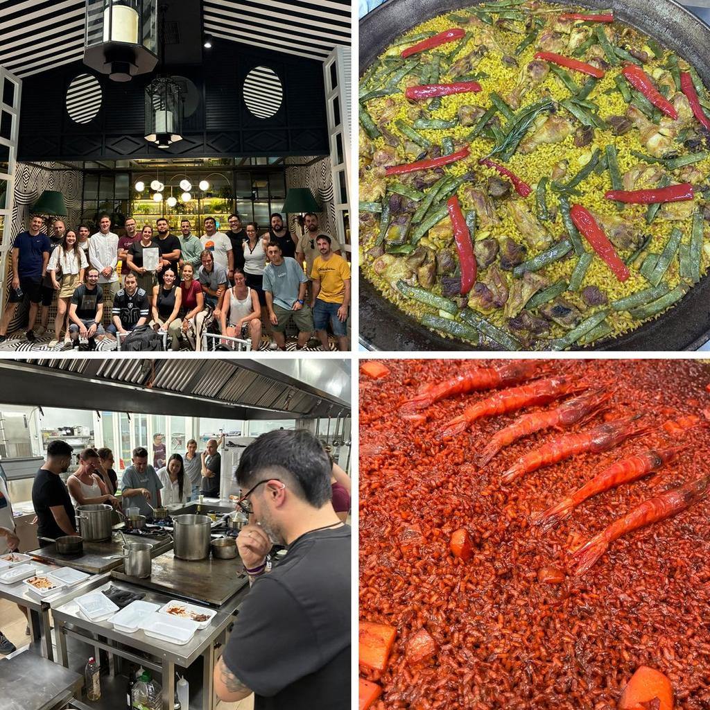 Cuatro momentos del curso de arroces en Club de Tiro